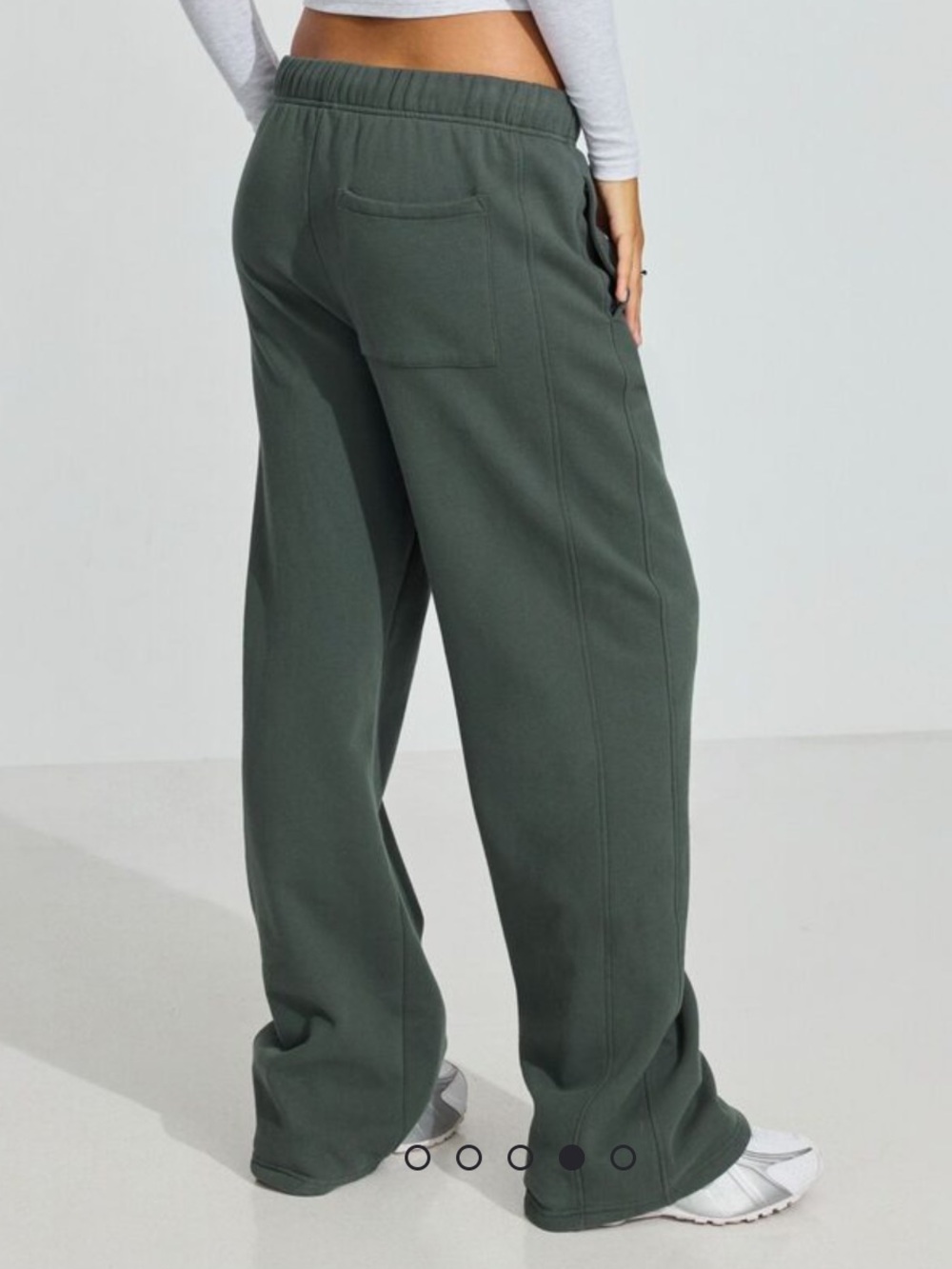Garage Wide Leg Grey/Green Sweatpants - Picture 3 of 7